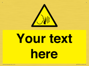 Custom warning sudden loud noise